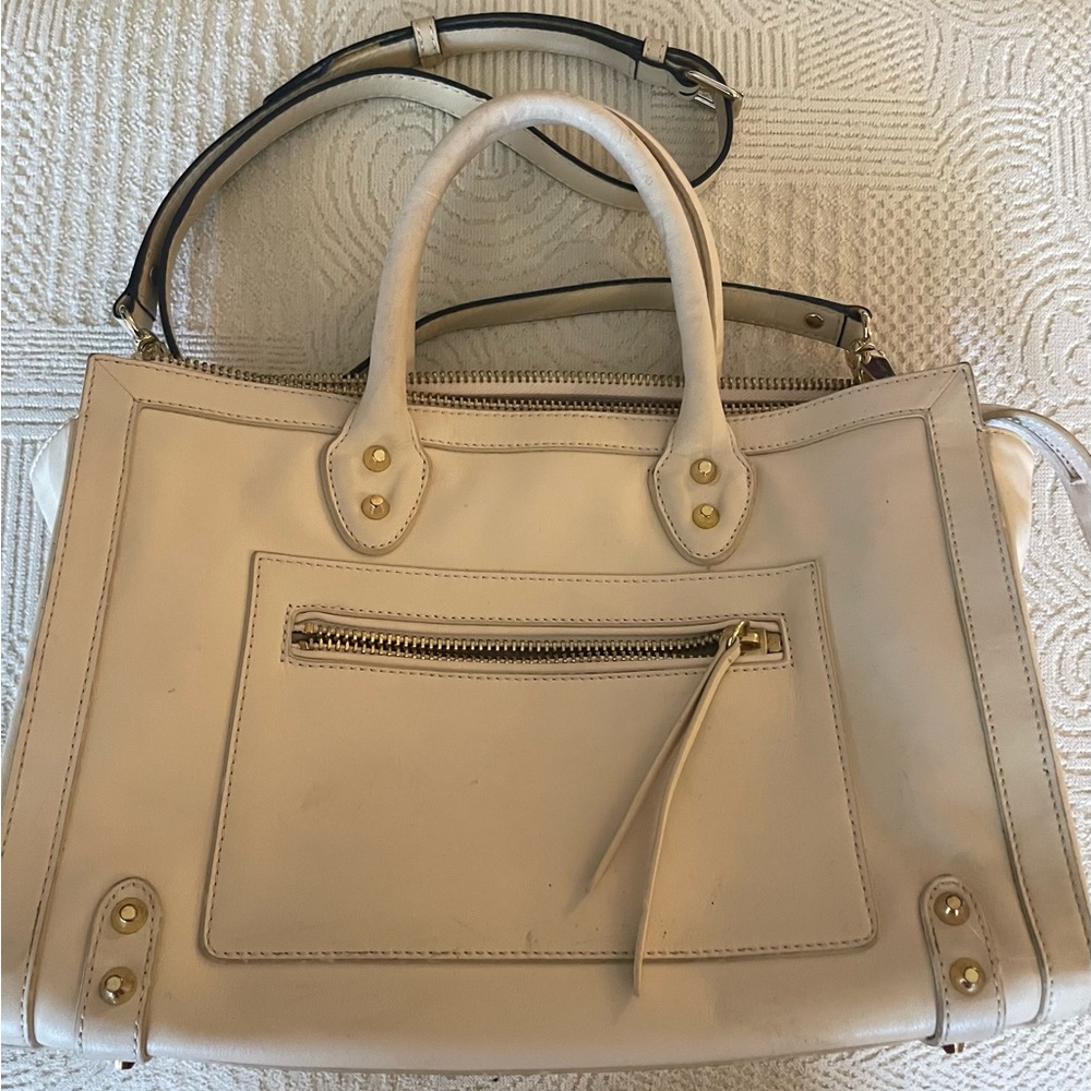 Línea Pelle Cream leather Handbag